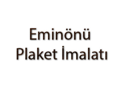 Eminönü Plaket